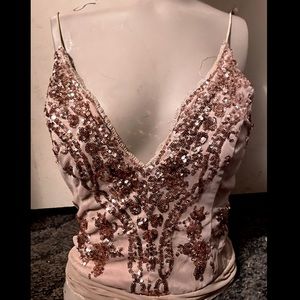Stunning rose gold Sequence bodysuit